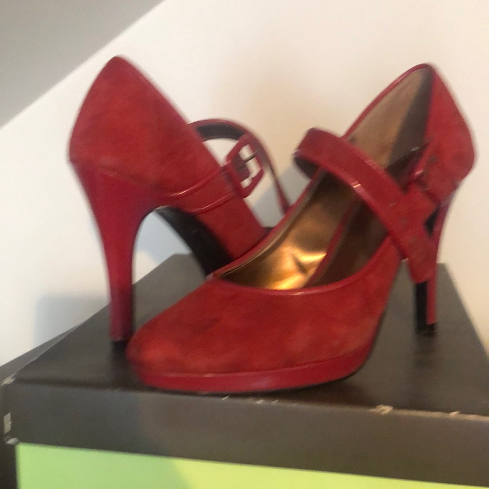 Kelly & Katie red Mary Janes